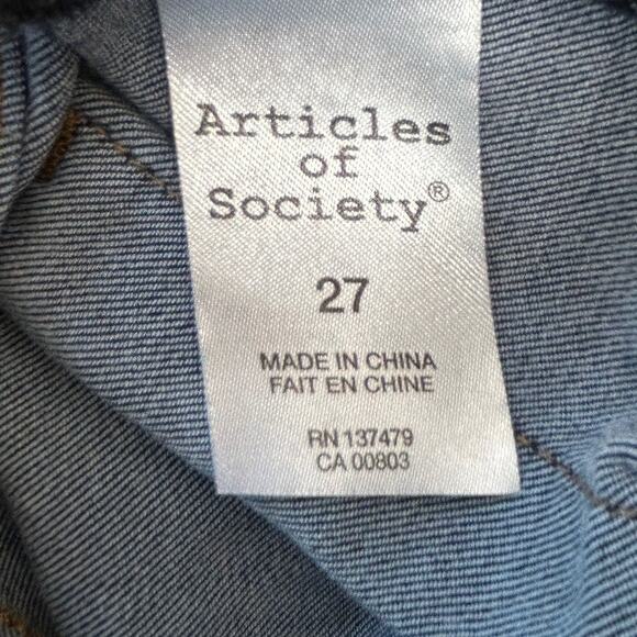 Articles of Society Jeans Size 27 Sarah Skinny Blue Rock Mid Rise Dark Wash - Picture 6 of 8